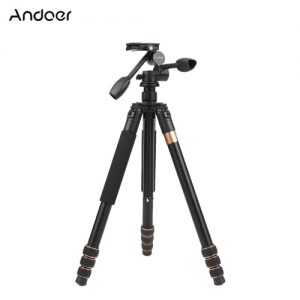 Andoer TP-630 180cm/70.9" Magnalium Tripod Dual Handle 3-way Photographic Head Max. Load 20kg for Canon Nikon Sony DSLR Camera