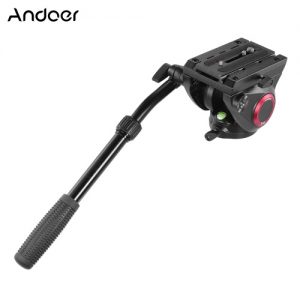 Andoer TP-65 Aluminum Alloy Fluid Drag Tripod Head 360