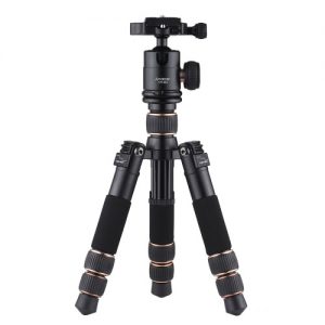 Andoer TP166A Portable Lightweight Aluminum Alloy Table Mini Tripod with Ball Head Kit 3-Section Adjustable Height Fold Only 21cm for Canon Nikon Sony Camera DV Camcorder Max Load Capacity 5kg