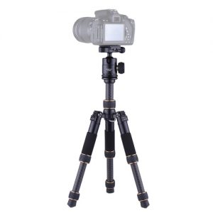 Andoer TP166C Portable Lightweight Carbon Fiber Table Mini Tripod with Ball Head Kit 3-Section Adjustable Height Fold Only 21cm for Canon Nikon Sony Camera DV Camcorder Max Load Capacity 8kg