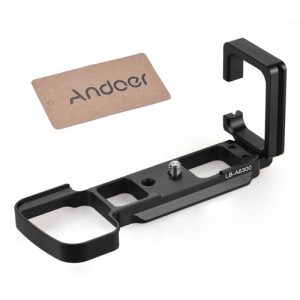 Andoer Vertical Quick Release L Plate L-shaped Bracket for Sony A6300 ILCE6300 Camera Compatible for Arca Swiss