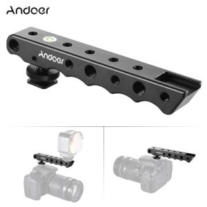 Andoer Video Top Handle Handgrip Stabilizing Grip w/ Cold Shoe + Bubble Level for Canon Nikon Sony DSLR Camera Camcorder