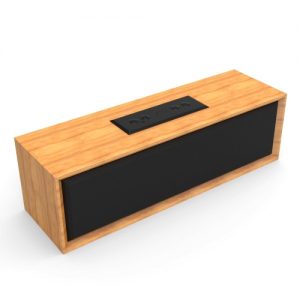 BT-2 Wooden BT Speaker Wireless Speaker Audio Strong Bass Powerful Volume Support TF AUX IN Hands-free Calls w/ Mic Black