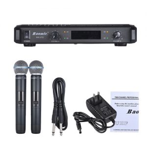 Baomic BM-U752 Professional Dual Channel UHF Digital Wireless Handheld Microphone System