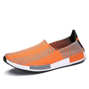 Big Size Color Match Slip On Sport Platform Casual Knitting Shoes