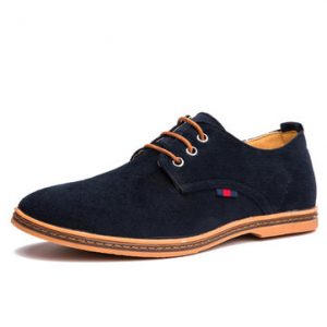 Big Size Men Casual Suede Corduroy Breathable Lace Up Oxford Shoes