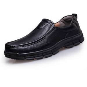 Big Size Men Leather Slip On Business Casual Oxford Shoes