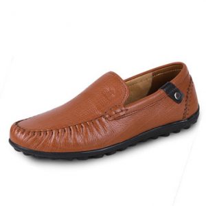 Big Size Men Leather Soft Sole Comfortable Slip On Business Shoes