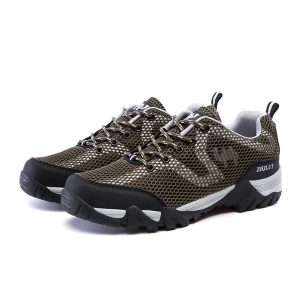 Big Size Men Women Lover Mesh Breathable Anti Skip Lace Up Outdoor Hiking Shoes