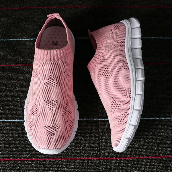 Big Size Women Breathable Mesh Elastic Walking Sock Shoes Sneakers