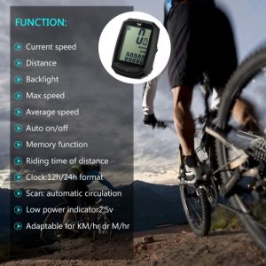 Bike Computer Multi Functions Wired / Wireless Bicycle Cycling Computer Speedometer Odometer with Screen Backlight