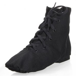 Black Canvas Lace Up Comfy Breathable Jazz Ballet Dance Shoes