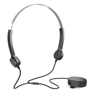 Bone Conduction Headsets Hearing Aids Headphones Audiphone Sound Pick-up AUX IN Black for Hearing Difficulties