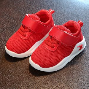 Boys Lightning Decor Flying Woven Hook Loop Comfy Casual Shoes