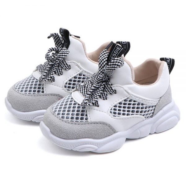 Boys Mesh Breathable Lace Up Comfy Casual Shoes For Toddler