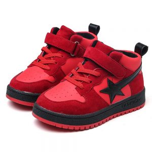 Boys Star Pattern Hook Loop Comfy Sport Casual Shoes