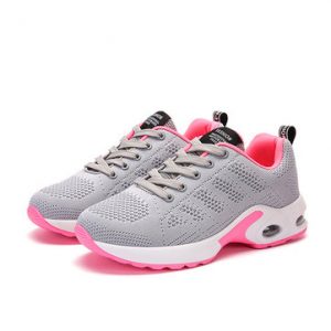 Breathable Mesh Lace Up Running Shoes