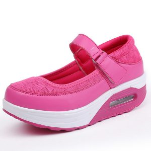 Breathable Rocker Sole Hook Loop Platform Shake Sport Shoes