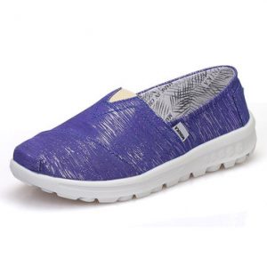 Breathable Slip On Soft Flat Canvas Shoes For Women