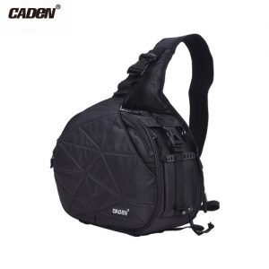 CADeN K2 Triangle DSLR Camera Bag Cross Sling Carry Case Shockproof Waterproof with Tripod Holder for Canon Nikon Sony Olympus Pentax