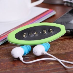 CJX601 8GB MP3 Music Player IPX8 Waterproof with Headphones FM Radio Clip Design for Swimming Running Diving Green