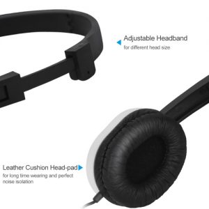 CLAMSHINE GS-J1 3.5mm Wired Headphone Over-ear Headset Hands-free with Mic for Smart Phones Computers Grey