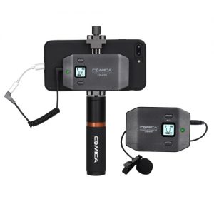 COMICA CVM-WS50(B) 6-Channel UHF Wireless Smartphone Lavalier Microphone System