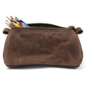 Canvas Clutch Bag Vintage Cosmetic Travel Wash Bag Pencil Bag For Men Women