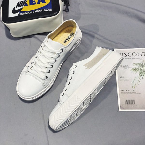 Canvas Shoes Men's Low White Shoes Trend Casual Shoes Season Breathable Men's Shoes Sports Casual Shoes