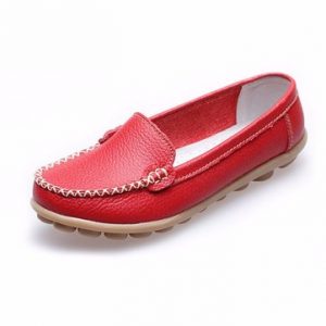 Casual Soft Sole Pure Color Slip On Flat Shoes Loafers