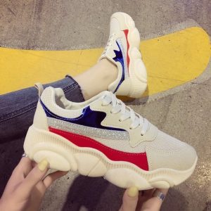 Casual Sports Shoes Female Season New Harajuku Wild Travel Shoes Breathable Mesh Old Shoes