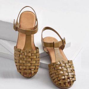 Casual Women's Shoes, Year-round Comfortable Flat Openwork Buckle With Sandals 40-43sandals