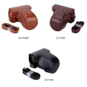 Classic PU Leather Camera Case Bag Protective Pouch with Shoulder Strap for Fuji Fujifilm X-A1 X-A2 X-M1