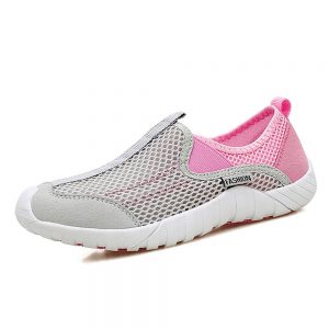 Color Match Mesh Walking Flat Athletic Casual Shoes