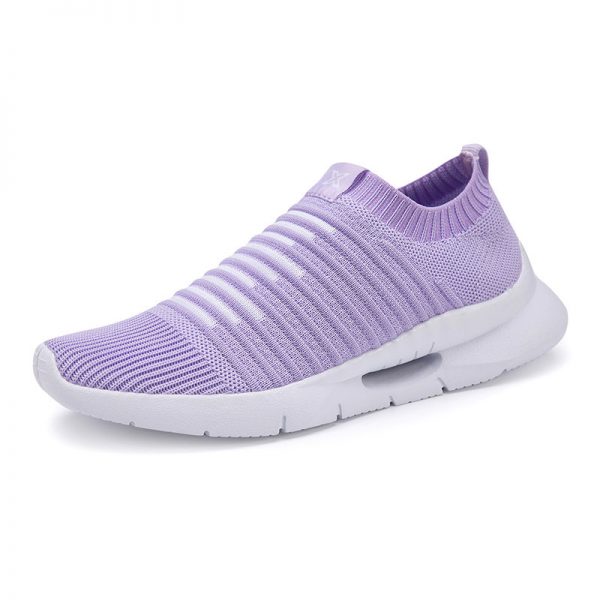 Color Stitching Mesh Slip On Sneakers Running Sport Shoes