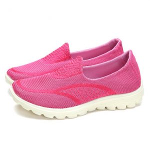 Comfortable Mesh Pure Color Soft Flat Casual Women Shoes