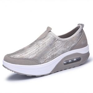 Comfortable Rocker Sole Slip On Shake Casual Shoes