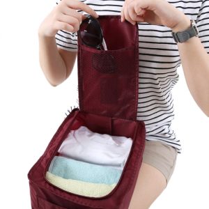 Convenience Travel Storage Bag Multi-functional Waterproof Nylon Shoes Organizer Bags Shoe Sorting Pouch Handbag Portable Classification Bags (Gray)