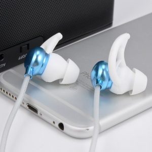 DP-L1 Wireless Bluetooth 4.1 Headphone In-Ear LED Glowing Headset Stereo Music Smart Phone Earphone In-line Control Hands-free with Microphone Blue