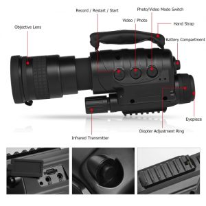 Digital Night Vision Monocular Telescope Infrared Device Photo Video Recorder for Camping Hiking Travel Hunting