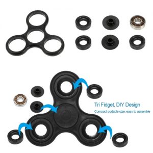 Docooler JH-812 Stereo BT Headphone Wireless BT 4.1 Headset 3.5mm MP3 Player TF Card FM Radio Hands-free Black + DIY Tri Fidget Spinner