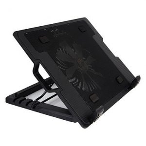 Dual USB Laptop Cooling Pads Adjustable Blue LED Notebook Stand Base for Computer PC