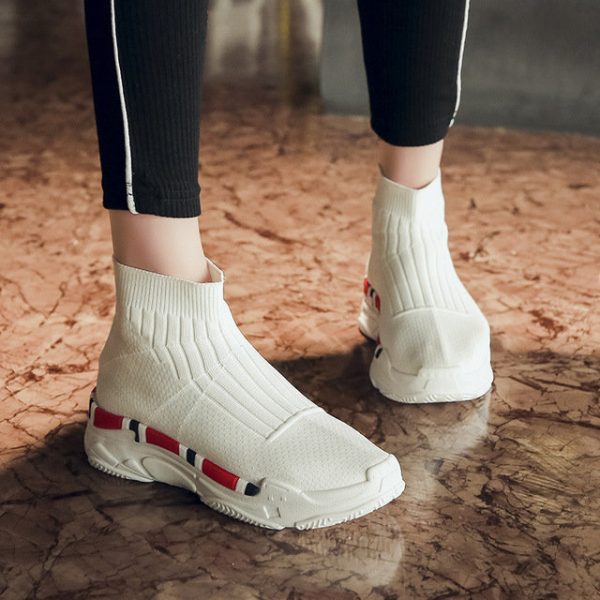 European Station High To Help Stretch Socks Shoes Women's New Wild Ulzzang Hip Hop Thickening