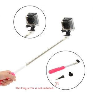 Extendable Wireless BT Remote Shutter Control Handheld Selfie Self-Timer Pole Monopod for Gopro SJCAM Mirrorless Card Camera with Adjustable Holder Frame for iPhone Sony Samsung