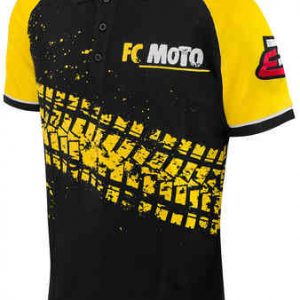 FC-Moto Corp Polo Shirt Black Yellow M