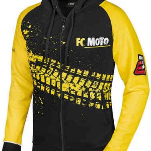 FC-Moto Corp Zip Hoodie Black Yellow 2XL