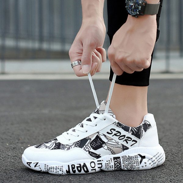 Fashion Casual Low Cut Shoes Comfortable Breathable Sports Running Shoes Flower Cloth Graffiti Lovers Shoes