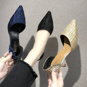 Fashion Sexy Hollow Female Sandals New High-heeled Shoes Women's Fine With Wild Women's Shoes