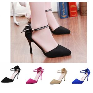 Fashion Women Summer Heels Pointed Toe Low Vamp Flat Sole Shoes Sandals Khaki