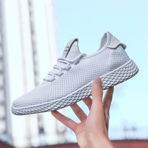 Flying Woven Lightweight Men's Shoes Season Outdoor Trend Sports Shoes Large Size Men's Breathable Casual Shoes